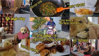 ভাবছি piklu কে কোথাও দিয়ে আসবো || এতো বদমাইসি আর সহ্য হচ্ছে না ❤🌼 || with fish recipe