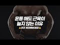 근육 만들고 싶으면 ‘회복 프로그램’ 꼭 돌리세요! [몸 좋아지는법]