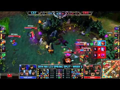 Highlights Coast vs Curse   Season 4 NA LCS Spring Split 2014 Week 2 Day 1   CST vs CRS S4 W2D1G2