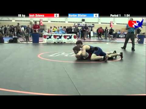 Josh Dziewa vs. Hunter Stieber at 2013 ASICS University Nationals - FS