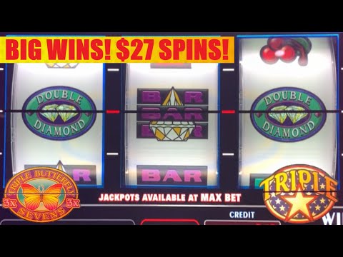 NUDGE! Huge wins on 9 line Double Diamond Deluxe! Triple Double Butterfly 7s + Quick Hits slots!