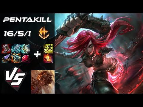 MID Katarina vs Taliyah [PENTAKILL] - NA Grandmaster Patch 25.23