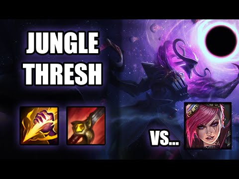 Thresh Jungle - Bloodrazor Thresh and Godlike Ganks - League of Legends Full Game Commentary