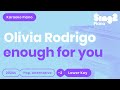 Olivia Rodrigo - enough for you (Lower Key) Karaoke Piano