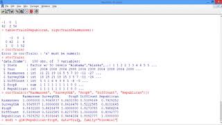 3.4.5 R3. Election Forecasting - Video 4: Logistic Regression Models