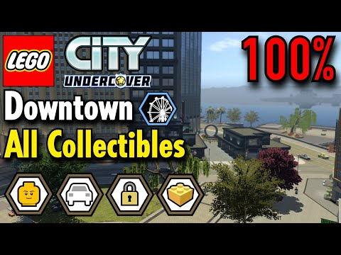 LEGO City Undercover - Downtown 100% Guide (All Collectibles) Free Roam Gameplay