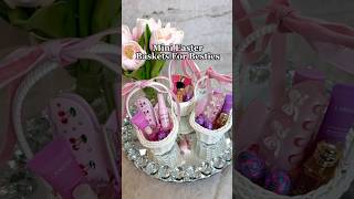 Mini Easter Baskets for Besties 🩷 #easter #giftideas #makeup #giftideas #pink #aesthetic #easterdiy