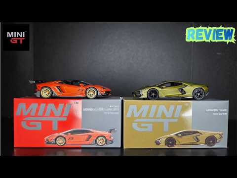 Mini GT - LB Works Lamborghini Aventador & Lamborghini Revuelto Verde Gea - REVIEW