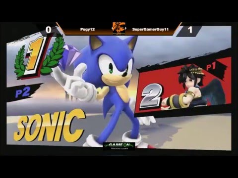 GoTE Weekly Smash 14 Pugy12 (Dark Pit) vs SuperGamerGuy11 (Sonic)