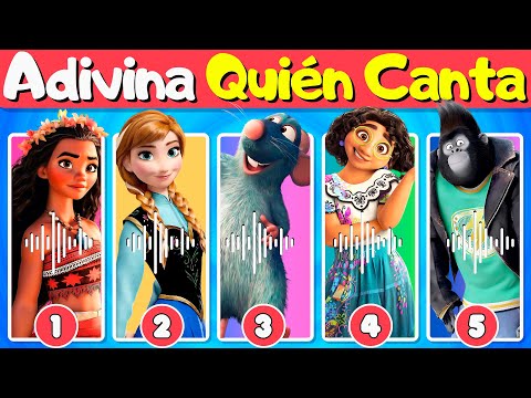 ¿Quién canta de los personajes de Disney? |  Desafío de Canciones de Disney | Moana, Elsa, poppy