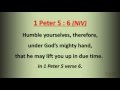 1 Peter 5 : 6 - Humble yourselves - w accompaniment (Scripture Memory Song)