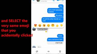 How to remove an emoji reaction in Facebook Messenger