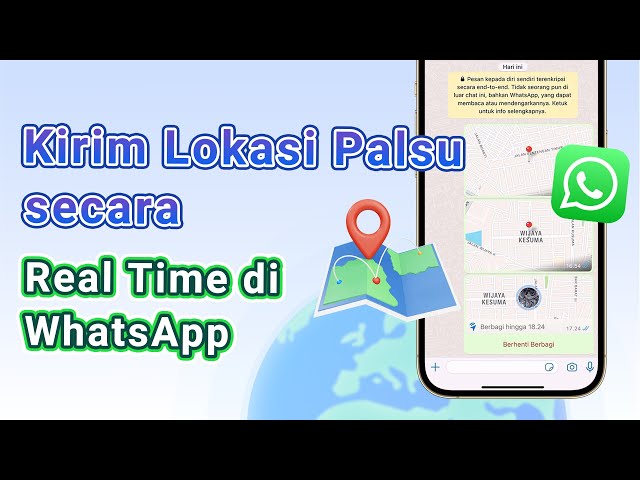 Cara share live lokasi palsu di WhatsApp. Yuk klik putar dan cek tutorial sekarang