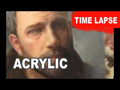 Time Lapse Video - painting a portrait in Acrylics