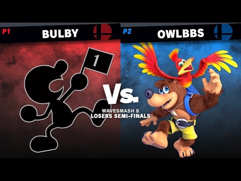 WaveSmash 8 Losers Semi-Finals - Bulby (Mr Game & Watch) VS OwlBBs (Banjo & Kazooie)
