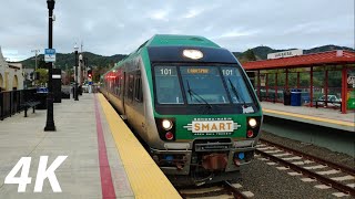 ⁴ᴷ⁶⁰ Sonoma-Marin Area Rail Transit (SMART): Southbound Train 101 at San Rafael
