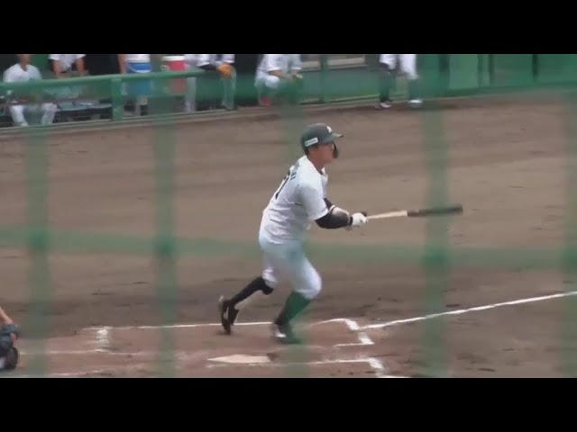 【ファーム】パワーを見せる一発!! マリーンズ・山口 逆方向へライナーで突き刺すソロホームラン!! 2020/7/31 M-F(ファーム)