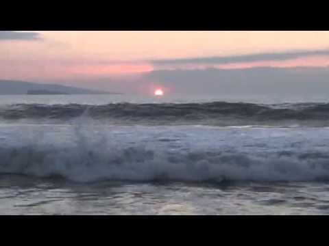 Beautiful sunset with 6 foot waves