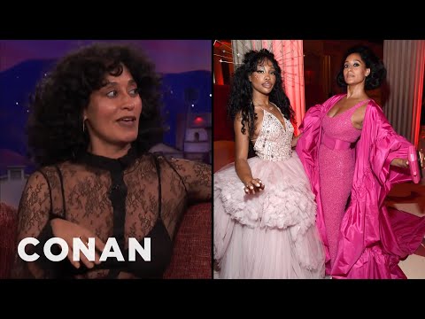 Tracee Ellis Ross Got Stuck In SZA's Halo | CONAN on TBS