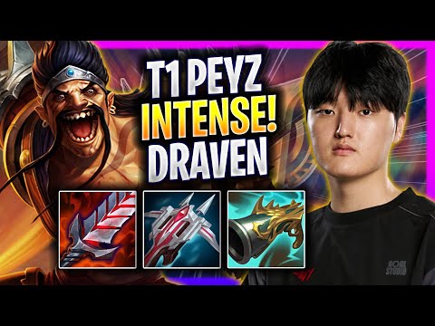 T1 PEYZ INTENSE GAME WITH DRAVEN! - T1 Peyz Plays Draven ADC vs Miss Fortune!