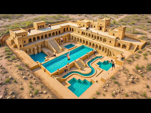 300 Days Building a $3M Luxury Underground House with Complex Pools System Using Primitive Tools