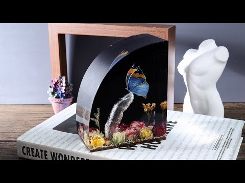Resin Art Tutorial Amazing Table of Flowers and Epoxy