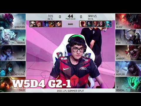 TES vs V5 - Game 1 | Week 5 Day 4 LPL Summer 2021 | Top Esports vs Victory Five G1