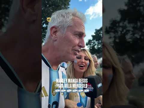 El saludo de Marley a Villa Mercedes en plena cobertura del Mundial