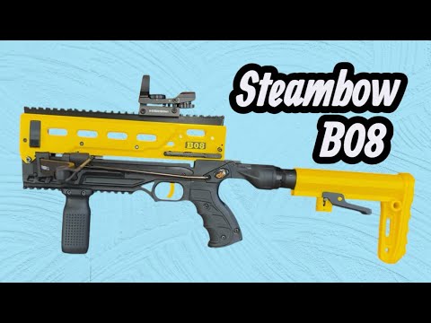 Introducing the Steambow Stinger2 B08 ball-carrying crossbow - for firing paintball balls, etc.
