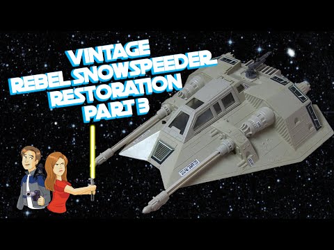 Star Wars Vintage Snowspeeder Restoration - Part 3/3 Kenner Toy