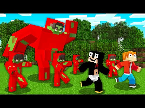 RAID 1000 MUTANT ZOMBIE CASH APOCALYPSE - Minecraft Video Like Maizen JJ and Mikey