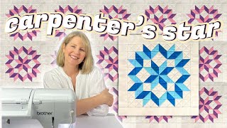 CARPENTER'S STAR MADE WITH 8 AT A TIME HST PAPER TEMPLATE: Time to Bloom Month 5
