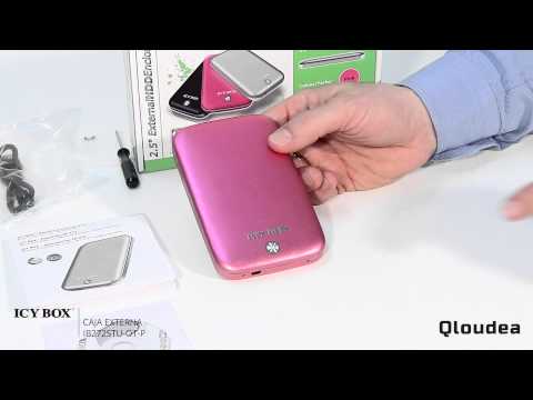 IcyBox - IB-272STU-OT-P - Caja externa ROSA de 2.5" con botón BackUp - USB2.0