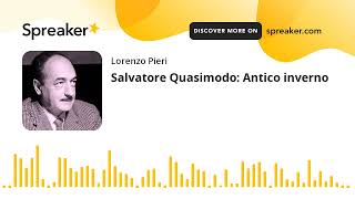 Kadr z teledysku Antico inverno tekst piosenki Salvatore Quasimodo