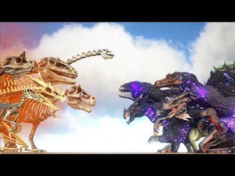 All Skeletal VS All Corrupted Creatures | DodoRex vs DodoWyvern | ARK: Fear Evolved