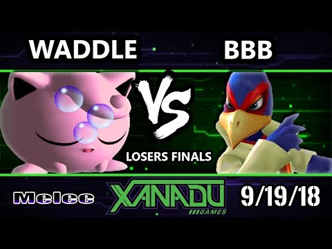 S@X 268 SSBM  -  Waddle (Jigglypuff) Vs.  BBB (Falco) Smash Melee Losers Finals