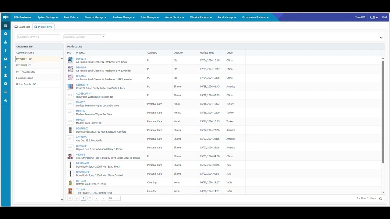 Product Sync English