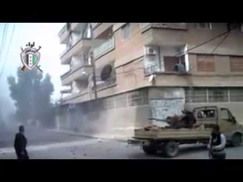 استهداف حاجز لقوات النظام من قبل لواء فتح الشام في مدينة حرستا في محافظة ريف دمشق