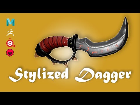 Stylized Dagger | Timelapse | Weapon | Zbrush | Maya