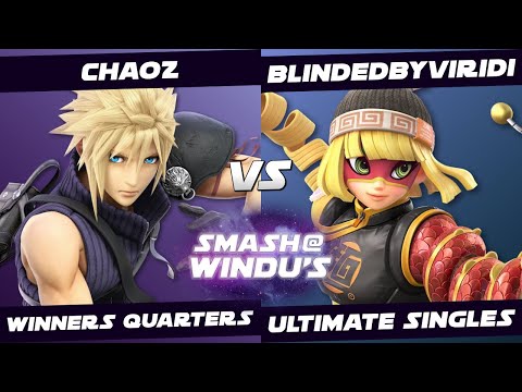 Smash @ Windu's 182 - Chaoz (Cloud) vs BlindedByViridi (Min Min) - Winners Quarters SSBU