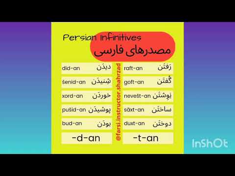 Farsi Instructor Shahrzad - Persian Grammar 3 (Infinitives in Persian)