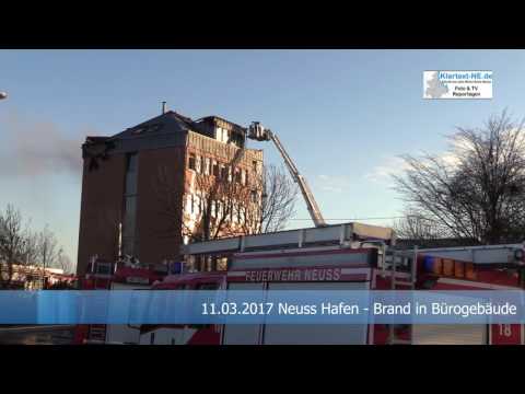 2017-03-11 Neuss: Brand in einem Bürogebäude im Neusser Hafen