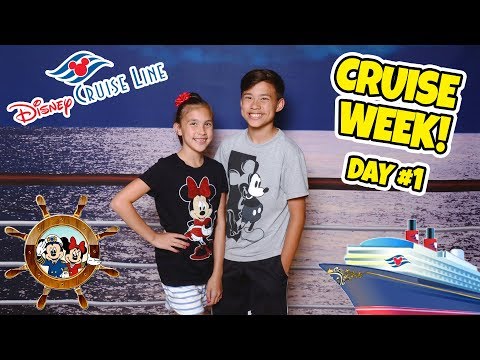 ALL ABOARD THE DISNEY MAGIC!!! Room Tour & Sail Away Party! CRUISE WEEK - Day 1 Video