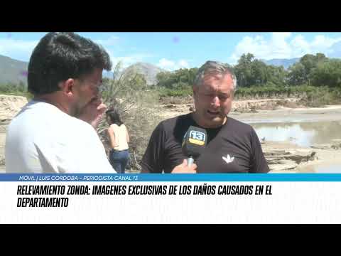 Creciente en Zonda: imágenes exclusivas de los daños que sufrió el departamento