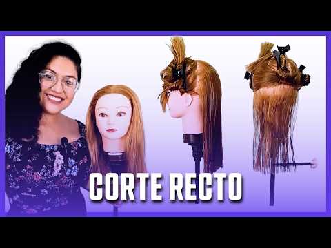 Corte de cabello recto. Corte sólido. Corte en 0° grados. Técnica súper fácil...