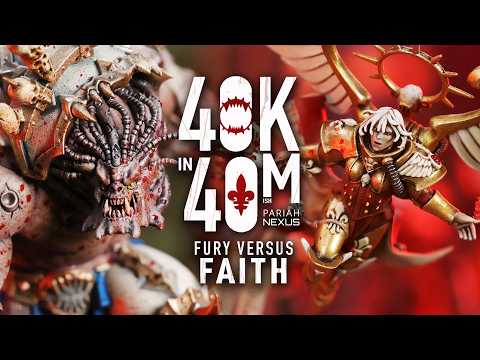 Faith vs Fury! Adepta Sororitas Take the Holy Trinity to World Eaters. Warhammer 40k in 40m