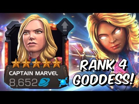 5 Star Captain Marvel Rank 4 Rank Up & Gameplay! - God Tier Damage - Marvel Contest of Champions