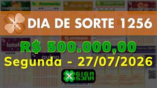 Resultado da Dia de Sorte 1256, Segunda-feira, 27/07/2026