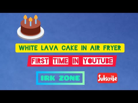 White lava cake in air fryer in just 10 mins | K.Isha Narayan | First time in YouTube