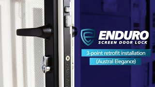 Carbine Enduro Screen Door Lock - 3 point retrofit installation from Austral Elegance